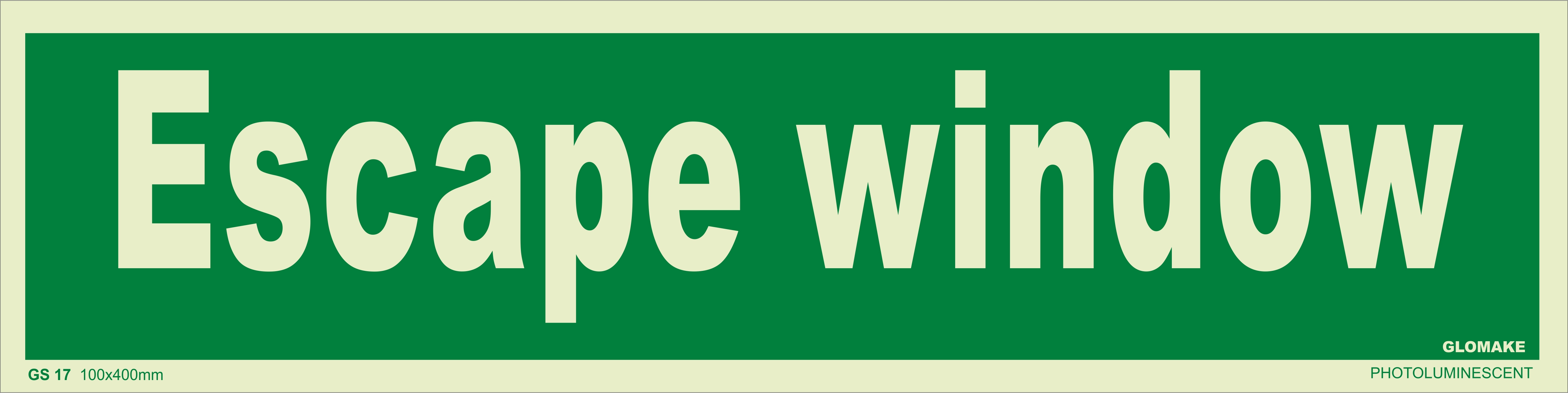 ESCAPE WINDOW 
(GS 17)